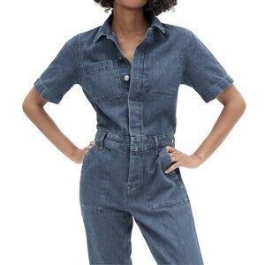 EVERLANE The Super-soft Summer Jean Coverall Blue